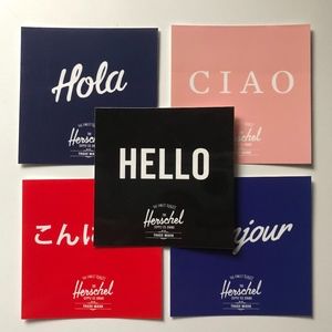 5 HERSCHEL SUPPLY CO. STICKERS